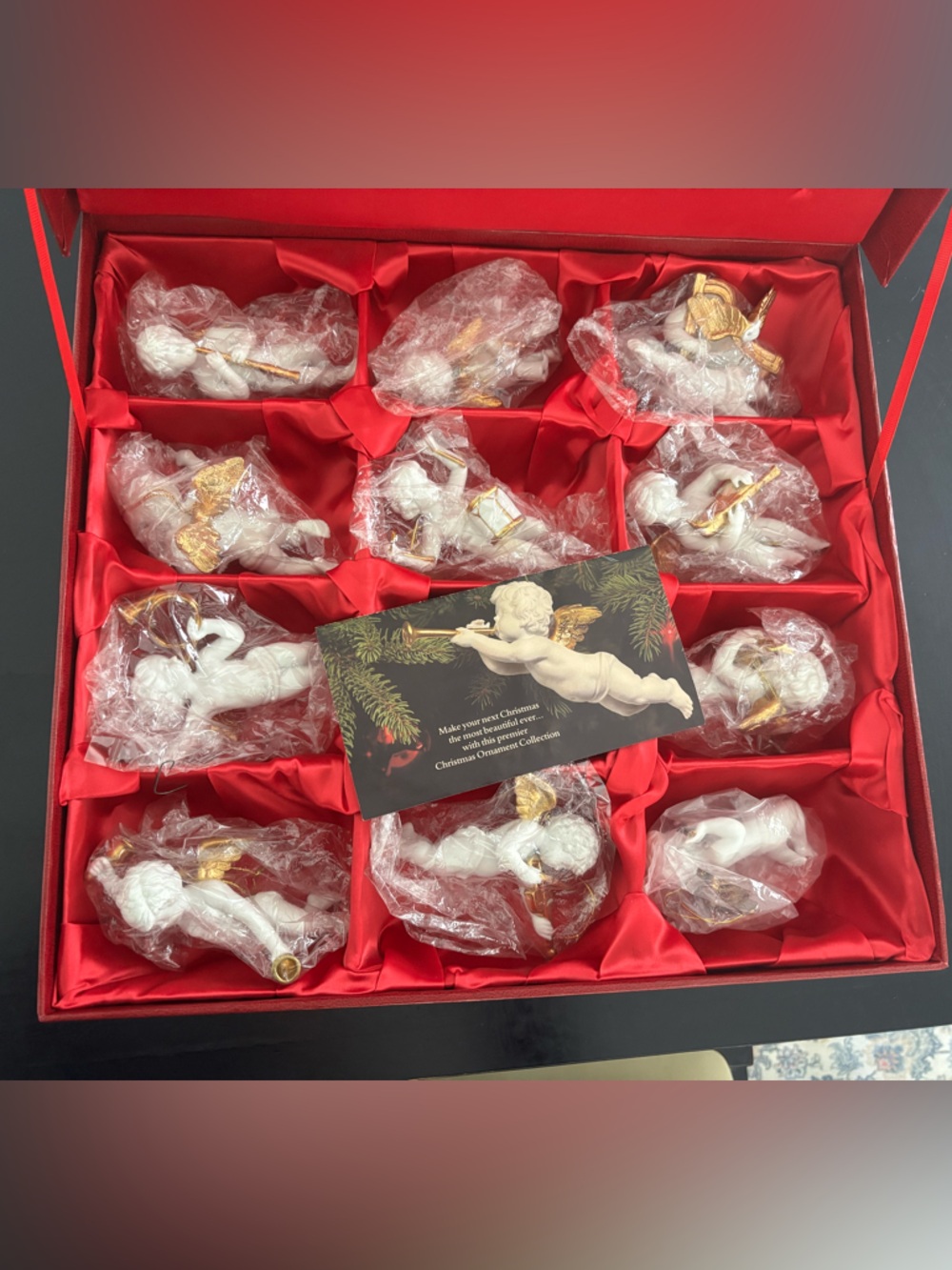 Franklin Mint Heralding Angels – Set of 12 (10 Perfect, 2 Broken) – Original Box